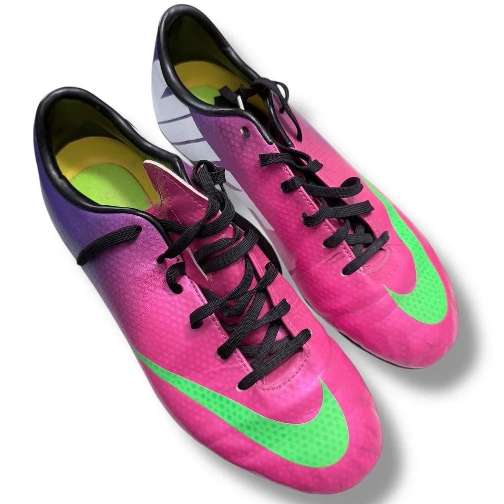 Nike Mercurial Victory VI Dynamic Fit FG Soccer Cleats Pink Purple Kids Youth 6Y